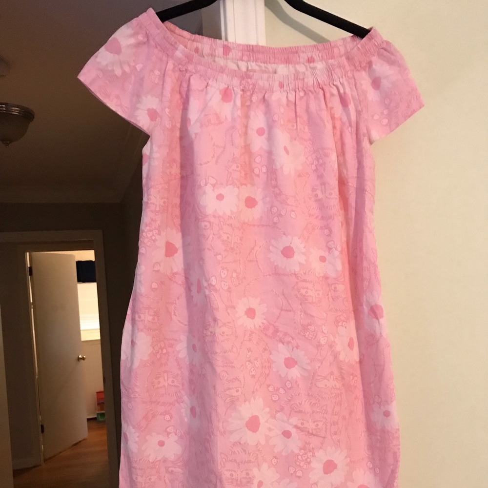 Lilly Pulitzer Pink Raccoon Sullivan Dress S